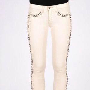 Henry and Belle Pitch Studded Jeans Cream